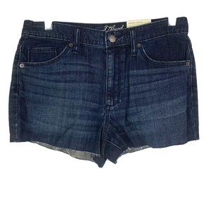 Universal Thread 8 Shorts Denim High Rise Shortie Jean Cutoff Dark Wash Indigo